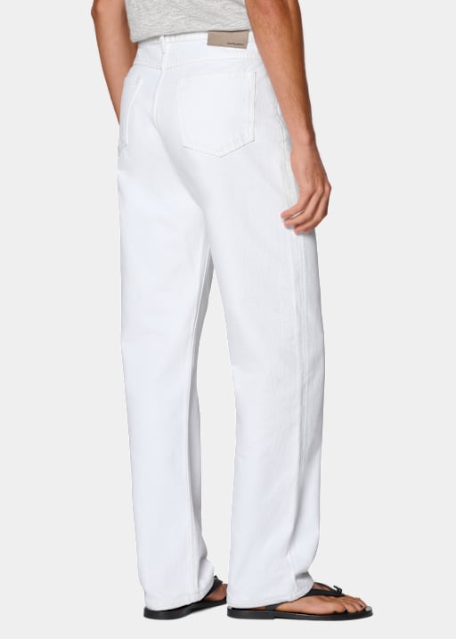 White Straight Leg Jeans