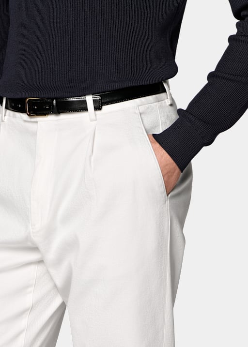 Off-White Wide Leg Tapered Chinos