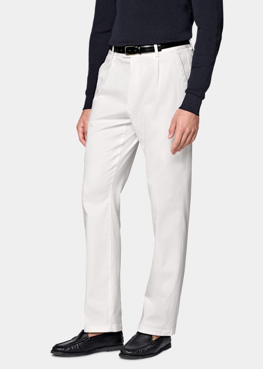 Off-White Wide Leg Tapered Chinos