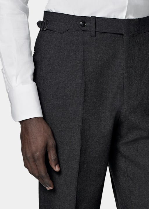  Dark Grey Pleated Vigo Pants