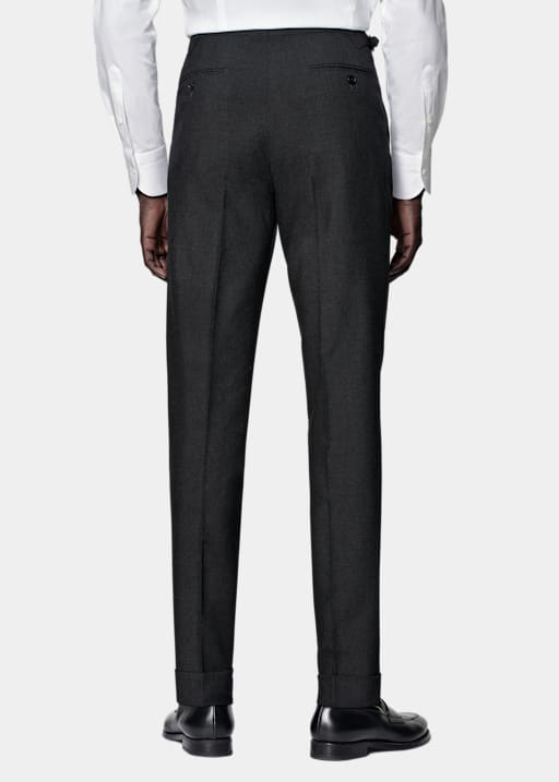 Pantaloni Vigo grigio scuro con pince