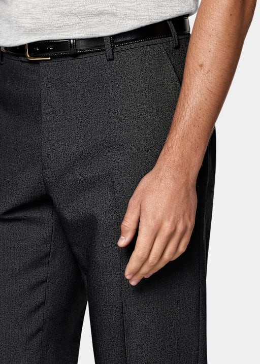 Dark Grey Straight Leg Trousers