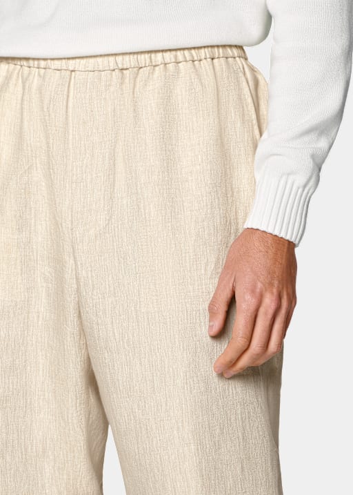 Light Brown Wide Leg Straight Trousers