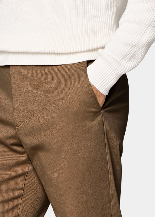 Chinos marr&oacute;n medio Slim Leg Straight