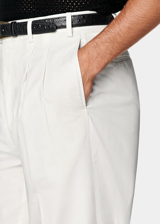 Chinos color crudo Wide Leg Straight