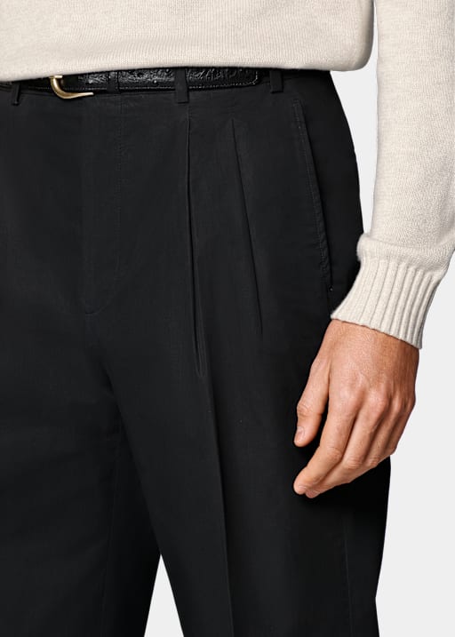 Chinos negros Wide Leg Straight
