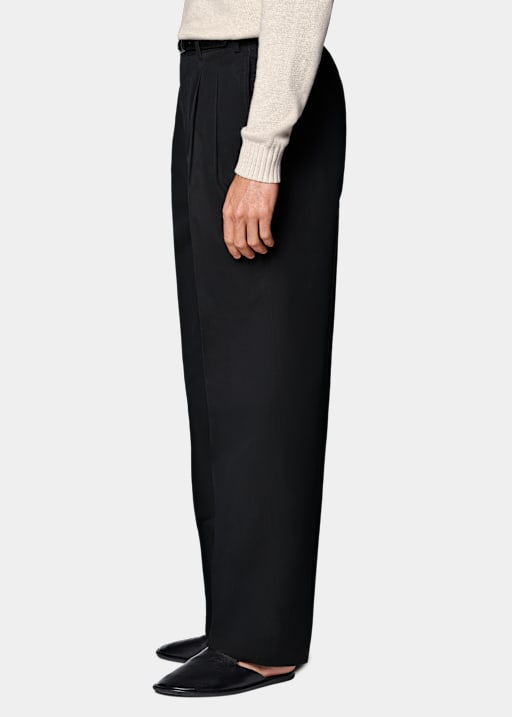 Chinos negros Wide Leg Straight