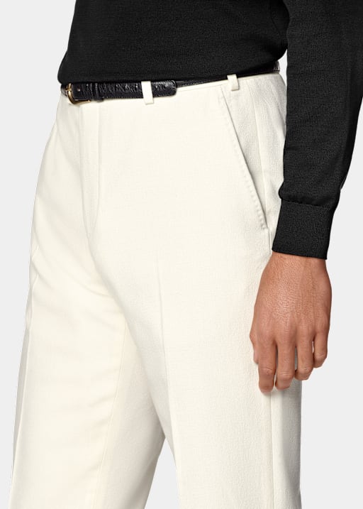 Pantalones color crudo Straight Leg