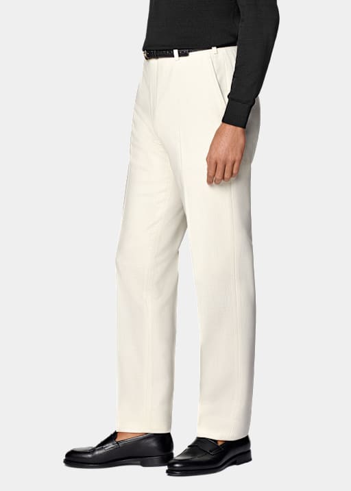 Pantalones color crudo Straight Leg