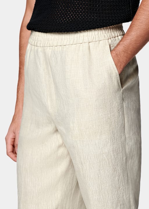 Pantalones arena Wide Leg Straight