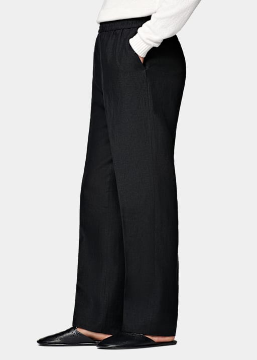 Pantalon Wide Leg Straight noir