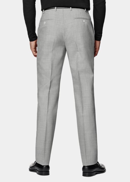 Pantaloni Milano grigio chiaro straight leg