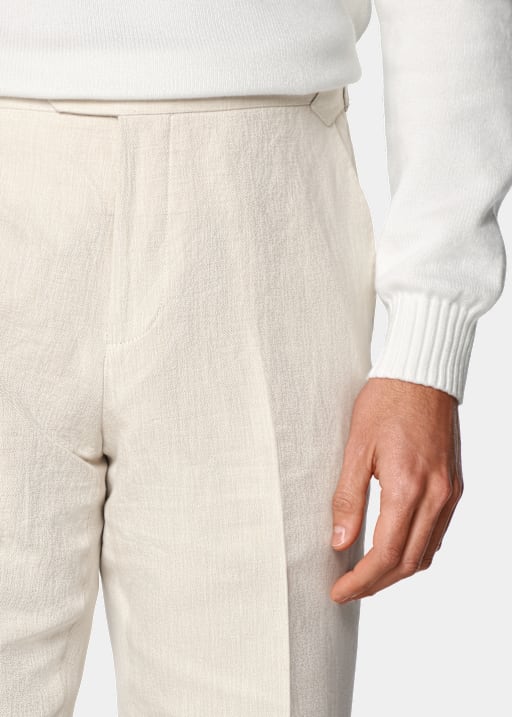 Pantalon de costume Straight Leg sable