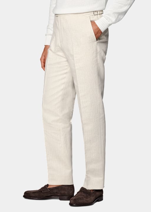 Pantalon de costume Straight Leg sable