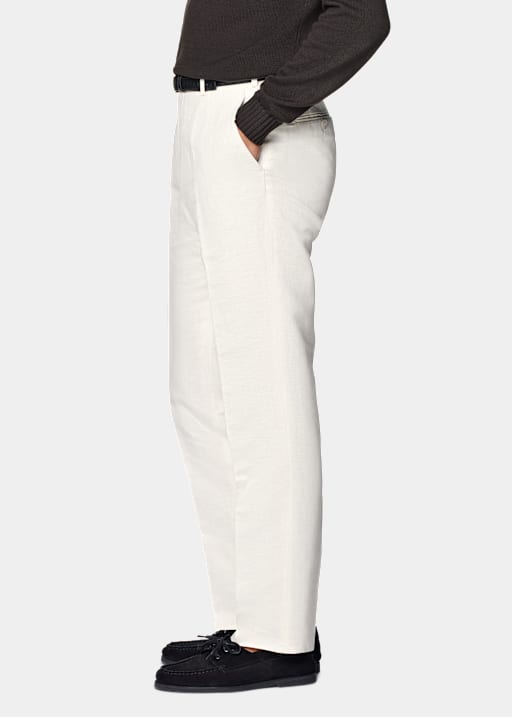 Off-White Straight Leg Suit Trousers