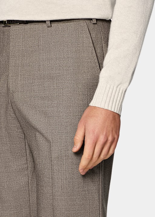 Pantalon de costume Straight Leg taupe