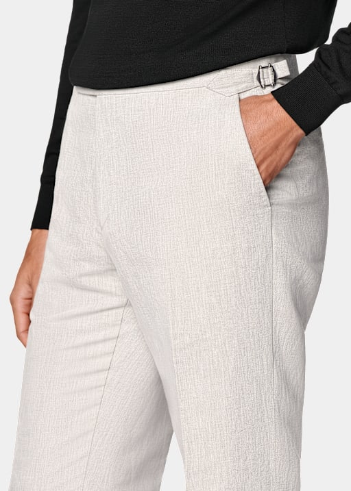 Light Taupe Straight Leg Pants