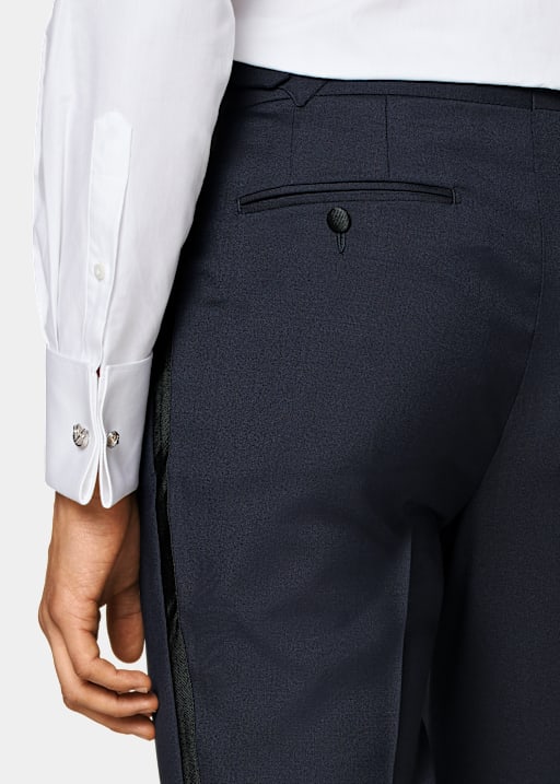 Smokinghose navy Slim Leg straight