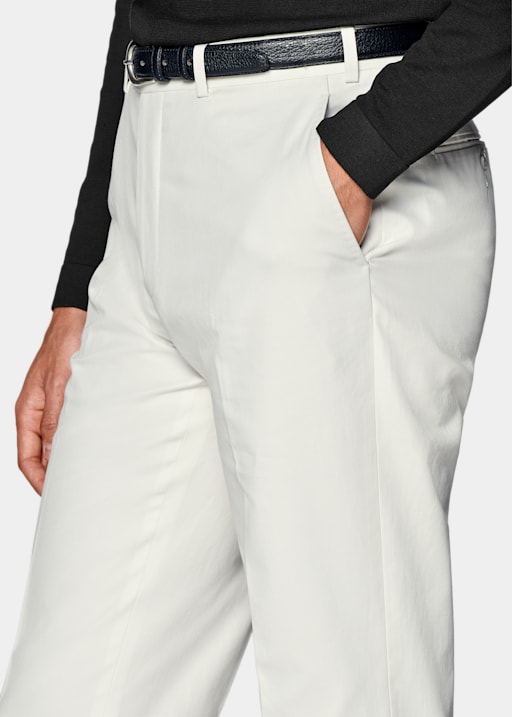 Spodnie straight leg w odcieniu bieli