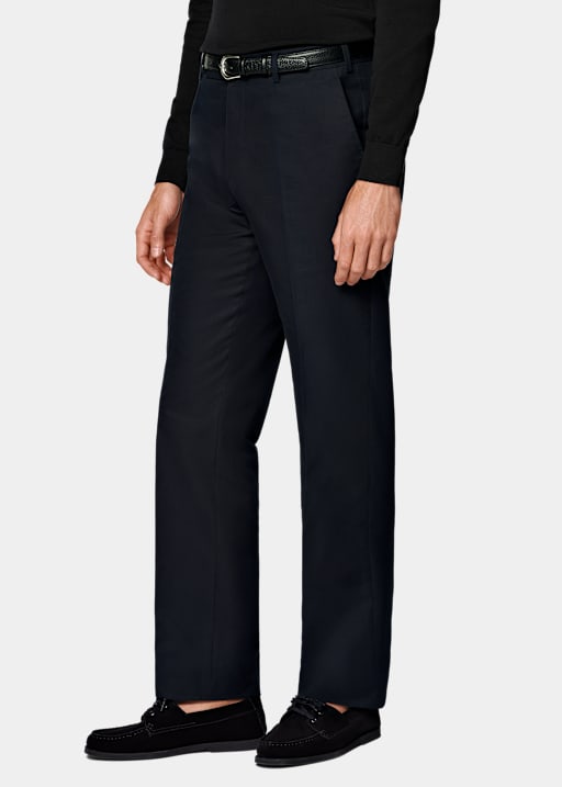 네이비 스트레이트 레그 치노