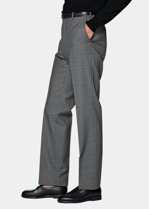 Mid Grey Straight Leg Trousers
