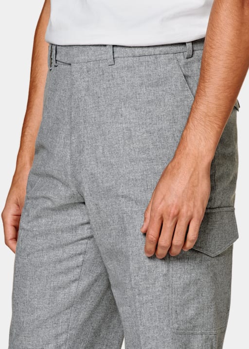 Light Grey Blake Cargo Trousers