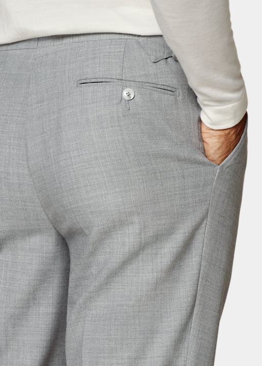 Pantalon à pinces Vigo gris clair