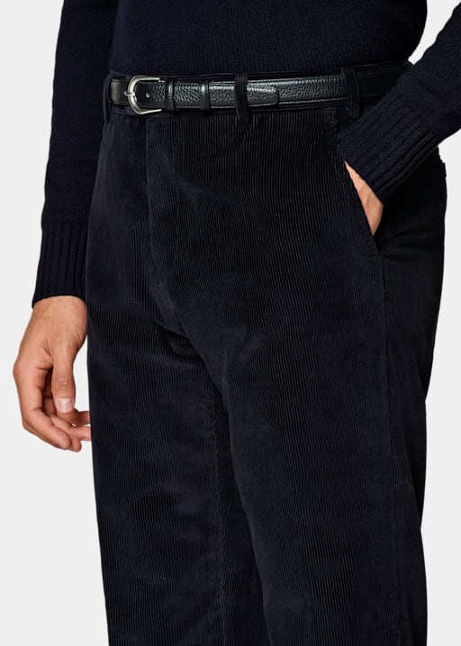 Pantaloni navy straight leg