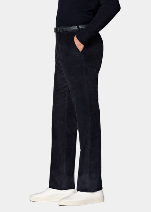 Pantalon Straight Leg bleu marine