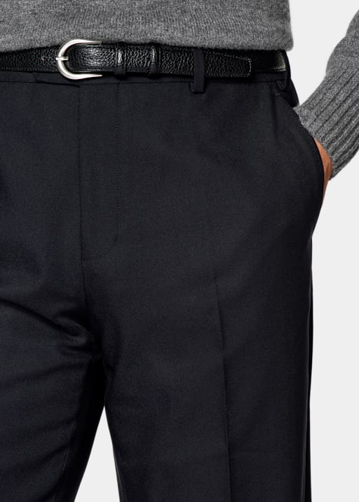 Pantalon de costume Straight Leg bleu marine