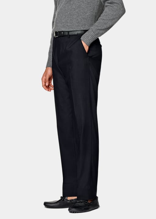 Pantalon de costume Straight Leg bleu marine