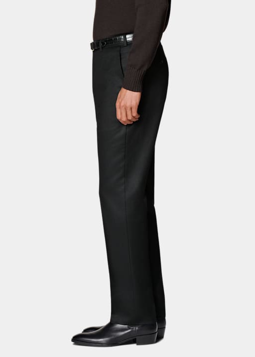 Black Straight Leg Trousers