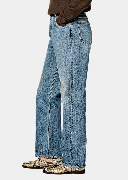 Vaqueros azul intermedio Straight Leg