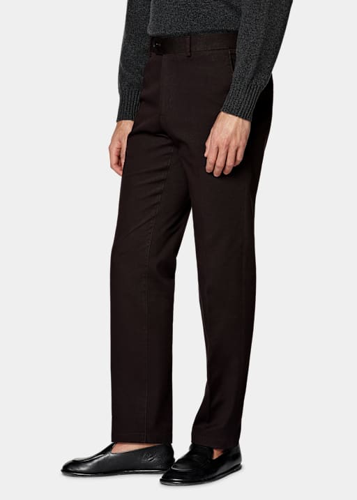 Dark Red Slim Leg Chinos