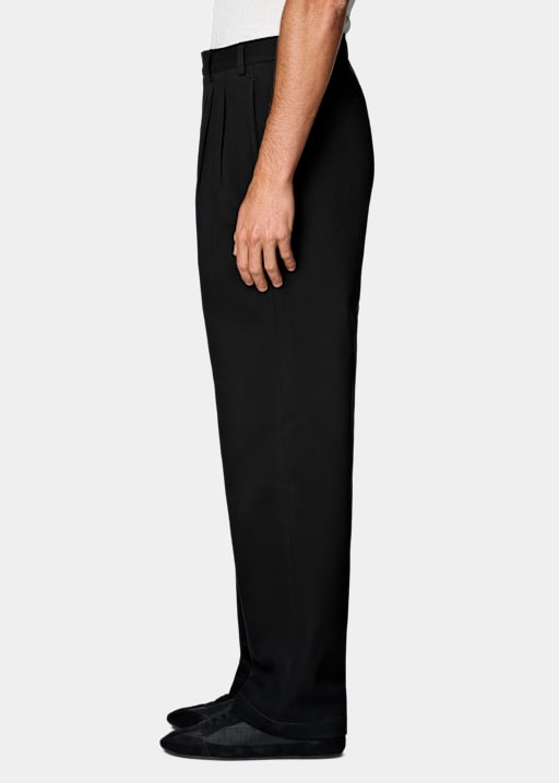 Hose Schwarz Wide Leg