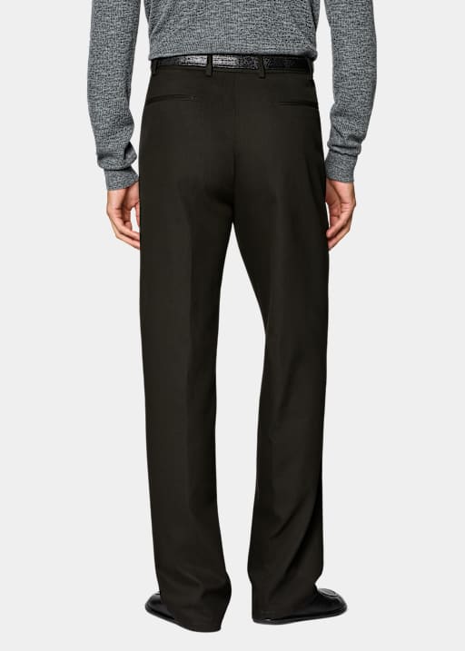 Dark Brown Wide Leg Trousers