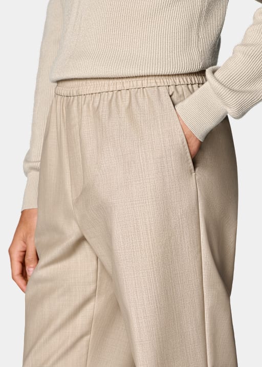 Pantalon marron clair Wide Leg
