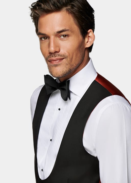 Black Tuxedo Waistcoat