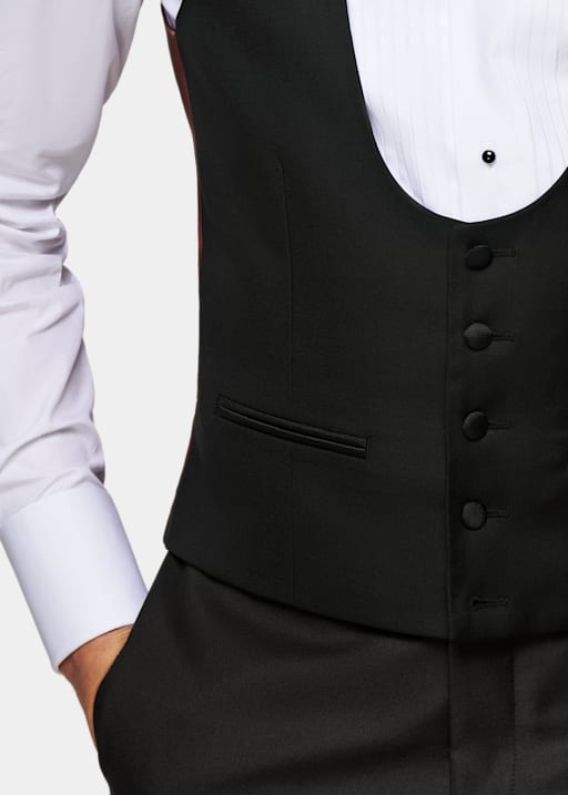 Black Tuxedo Waistcoat