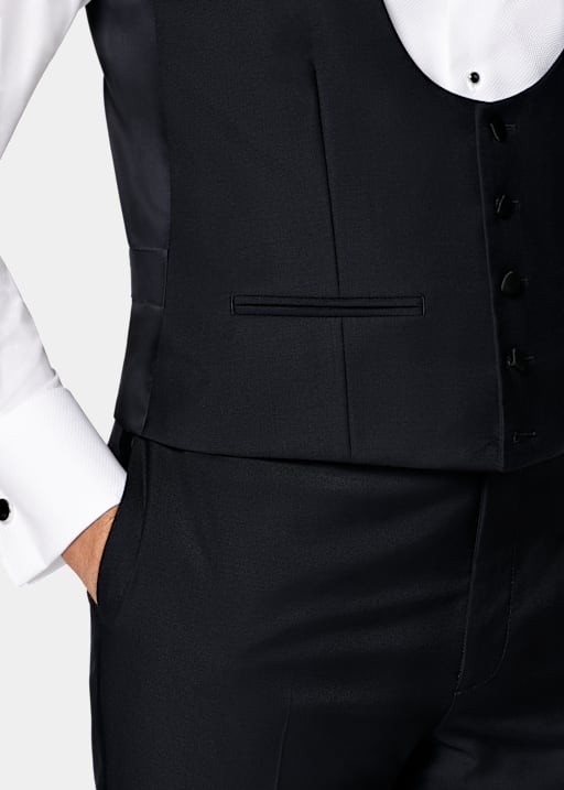 Navy Tuxedo Waistcoat