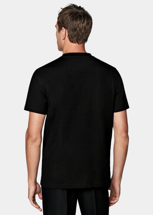 T-shirt col rond noir