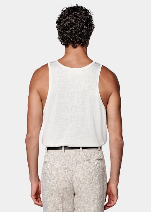 Off-White Knitted Tank Top