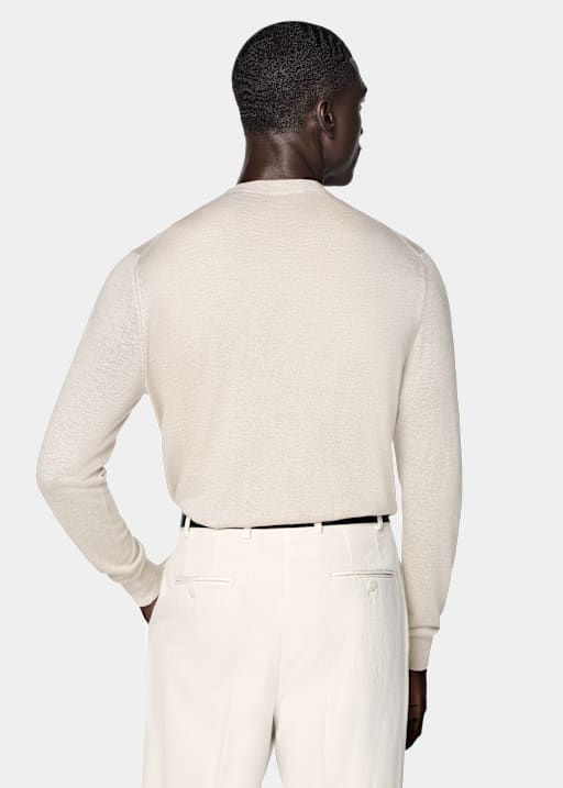 Sand V-Neck Cardigan