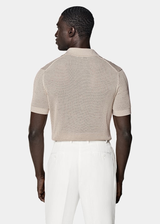 Sand Crochet Polo