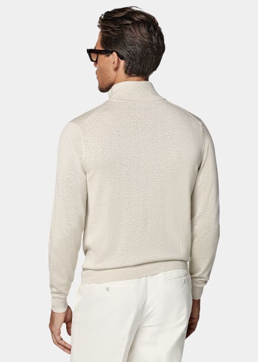 Sand Zip Cardigan