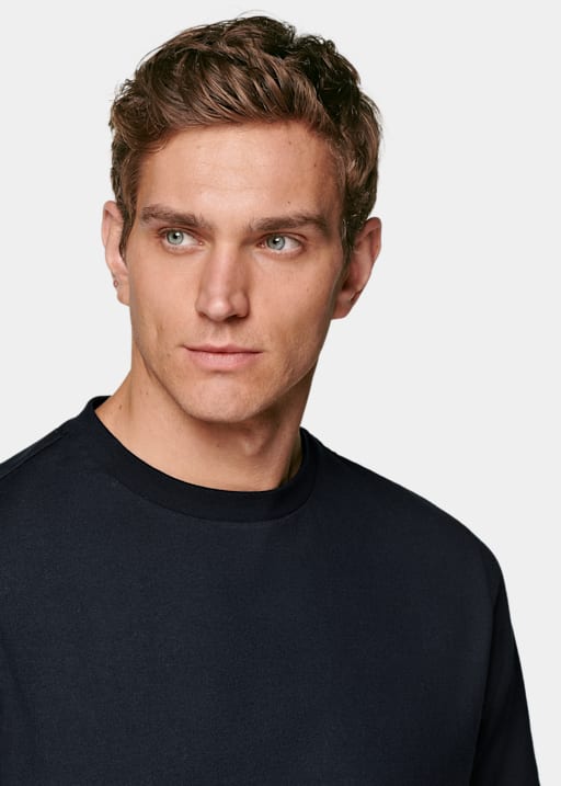 Navy Crewneck T-Shirt