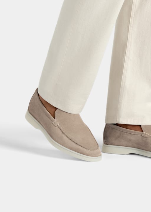 Zapatos sin cordones color arena