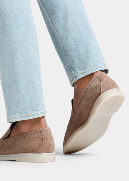 Zapatos sin cordones color arena