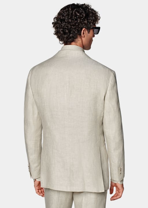 Sand Herringbone Roma Suit