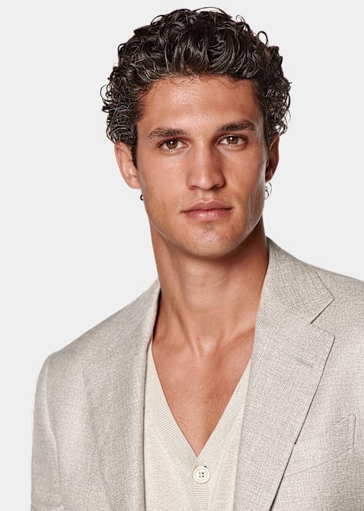 Light Taupe Tailored Fit Havana Suit
